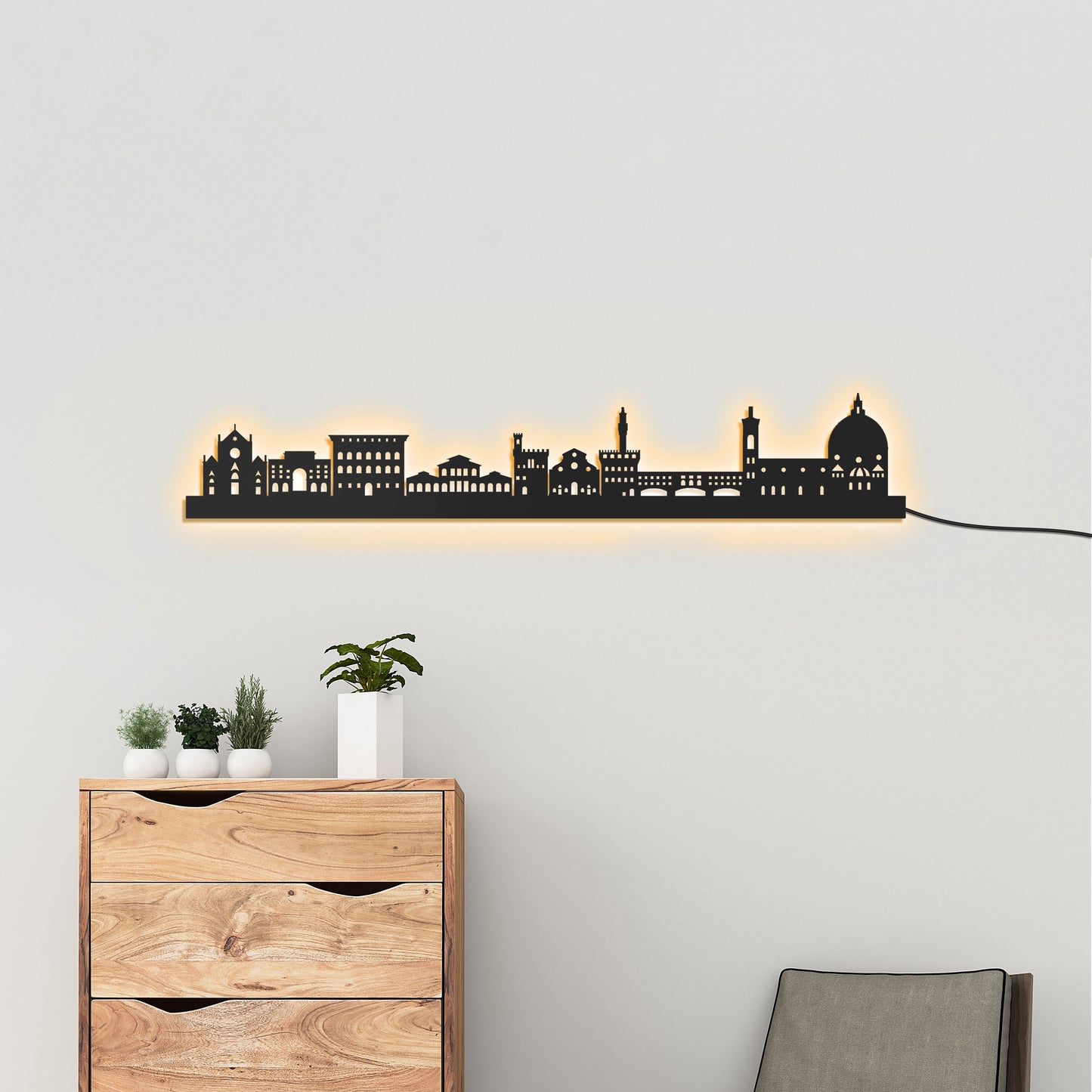 Florence - 90cm LED Glow Wall Art