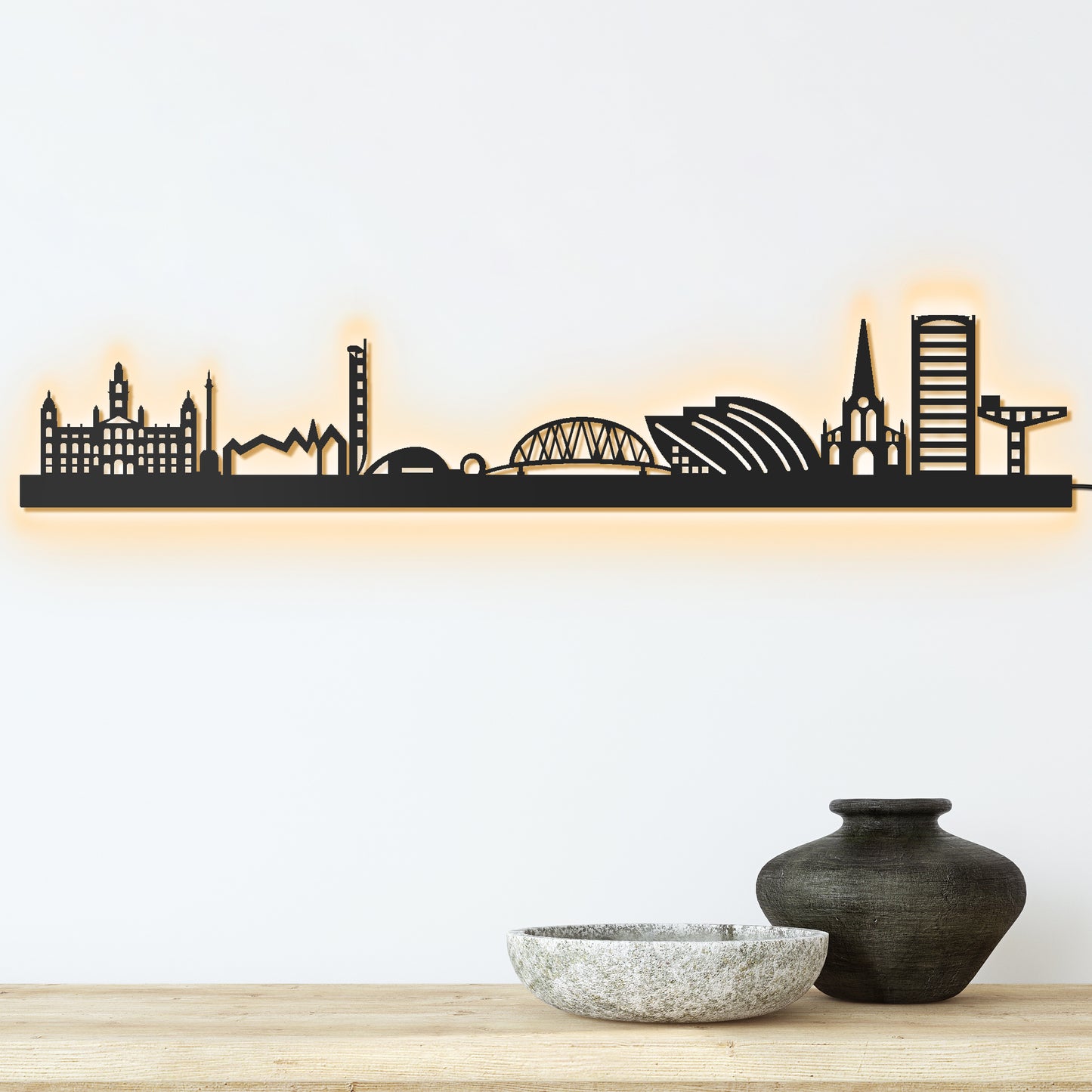 Glasgow - 90cm LED Glow Wall Art