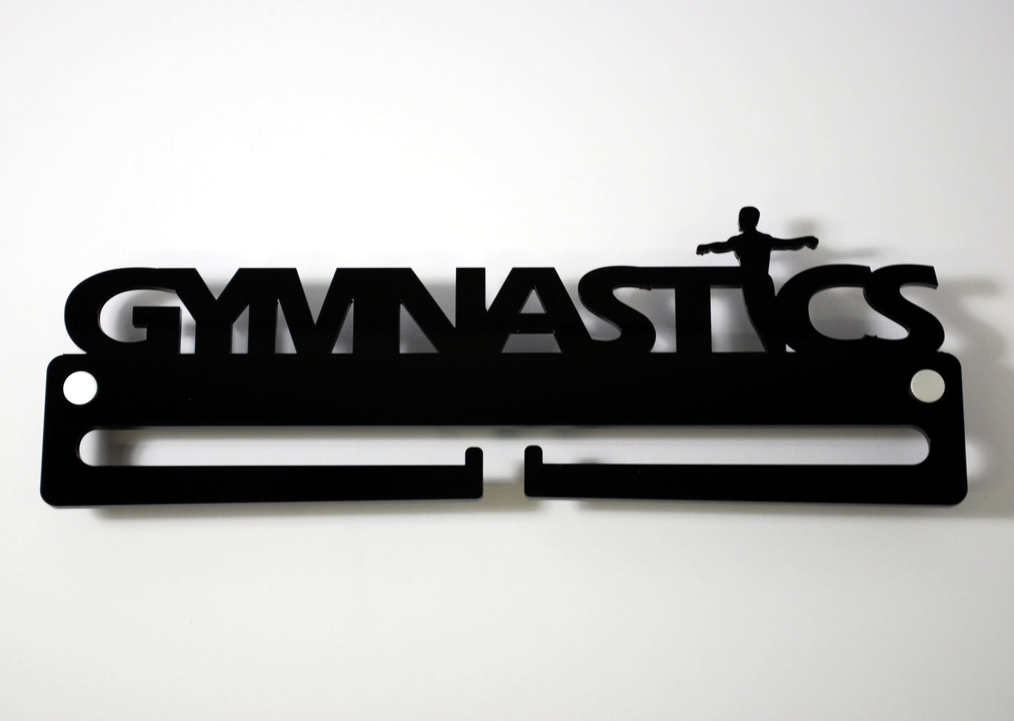 Medal Display Hanger Holder GYMNASTICS Male Black Acrylic