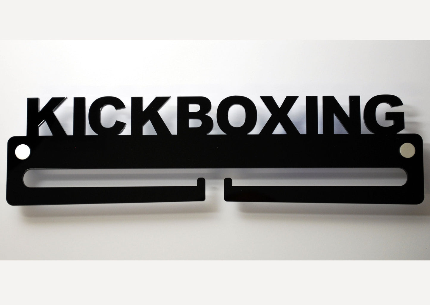 Medal Display Hanger Holder KICKBOXING Black Acrylic