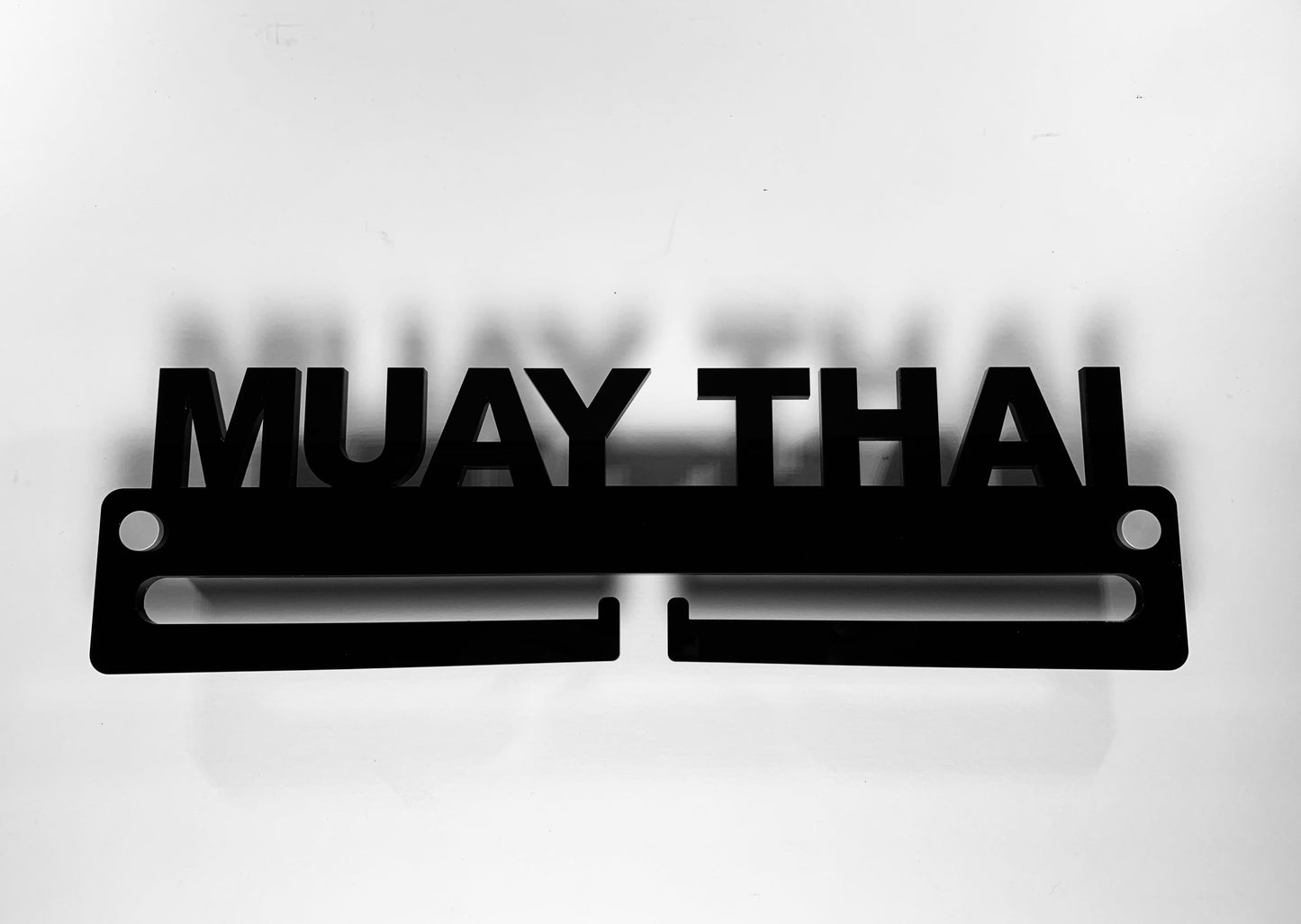 Medal Display Hanger Holder MUAY THAI Black Acrylic