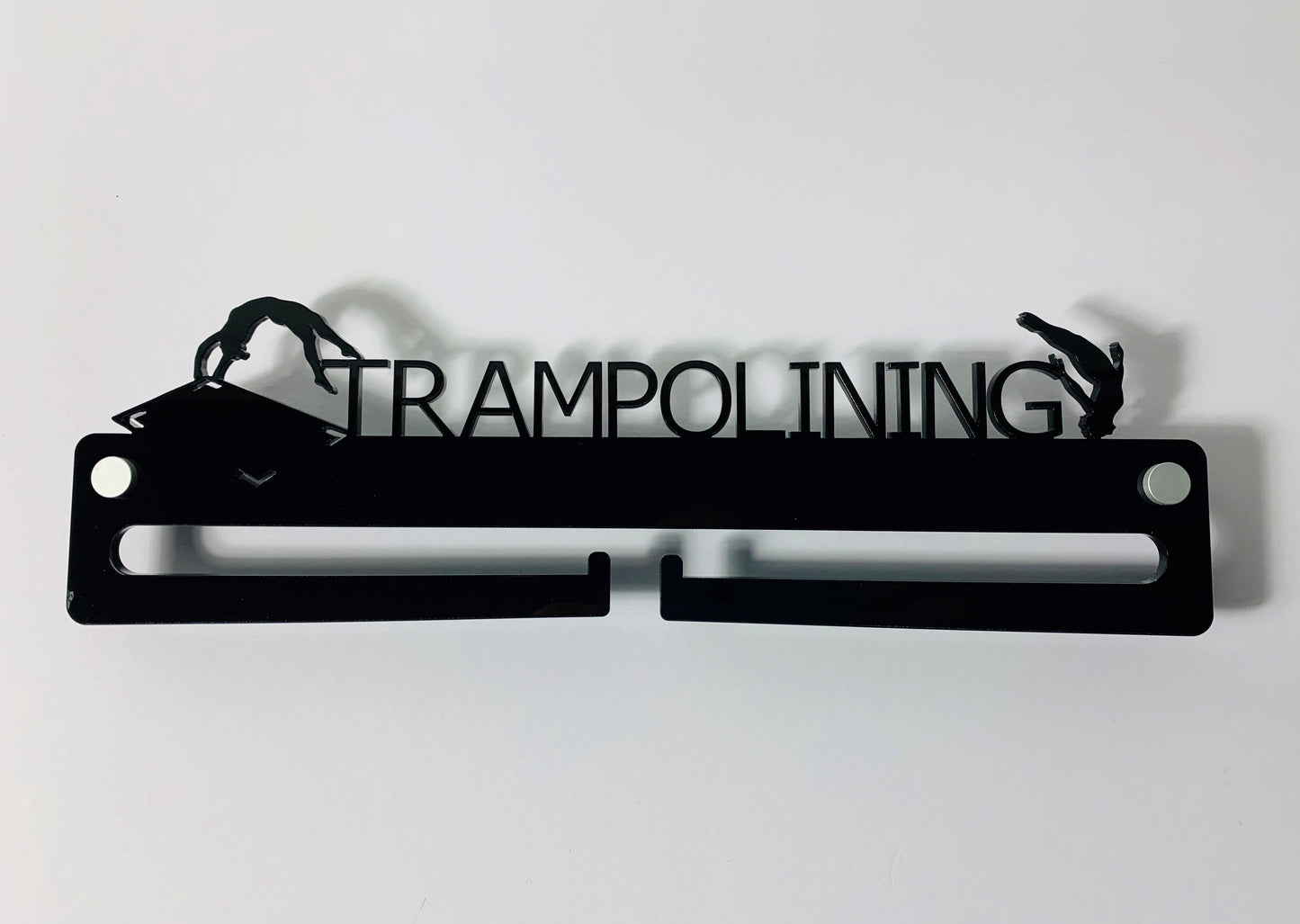 Medal Display Hanger Holder TRAMPOLINING Black Acrylic